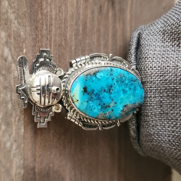 Native American Navajo NWOT Kachina Turquoise Pendant by Bennie Ration 💙🎁🩶 - Picture 11 of 14